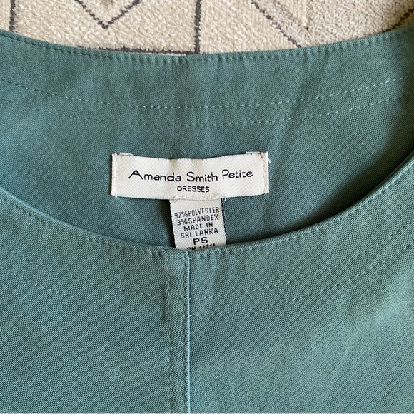 Vintage Amanda Smith Green Shift Dress - Picture 2 of 6